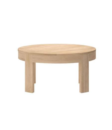 Plank and Beam Contour Round Coffee Table in Blonde